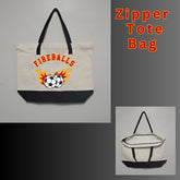 Fireball Soccer Club Zipper Tote Bag